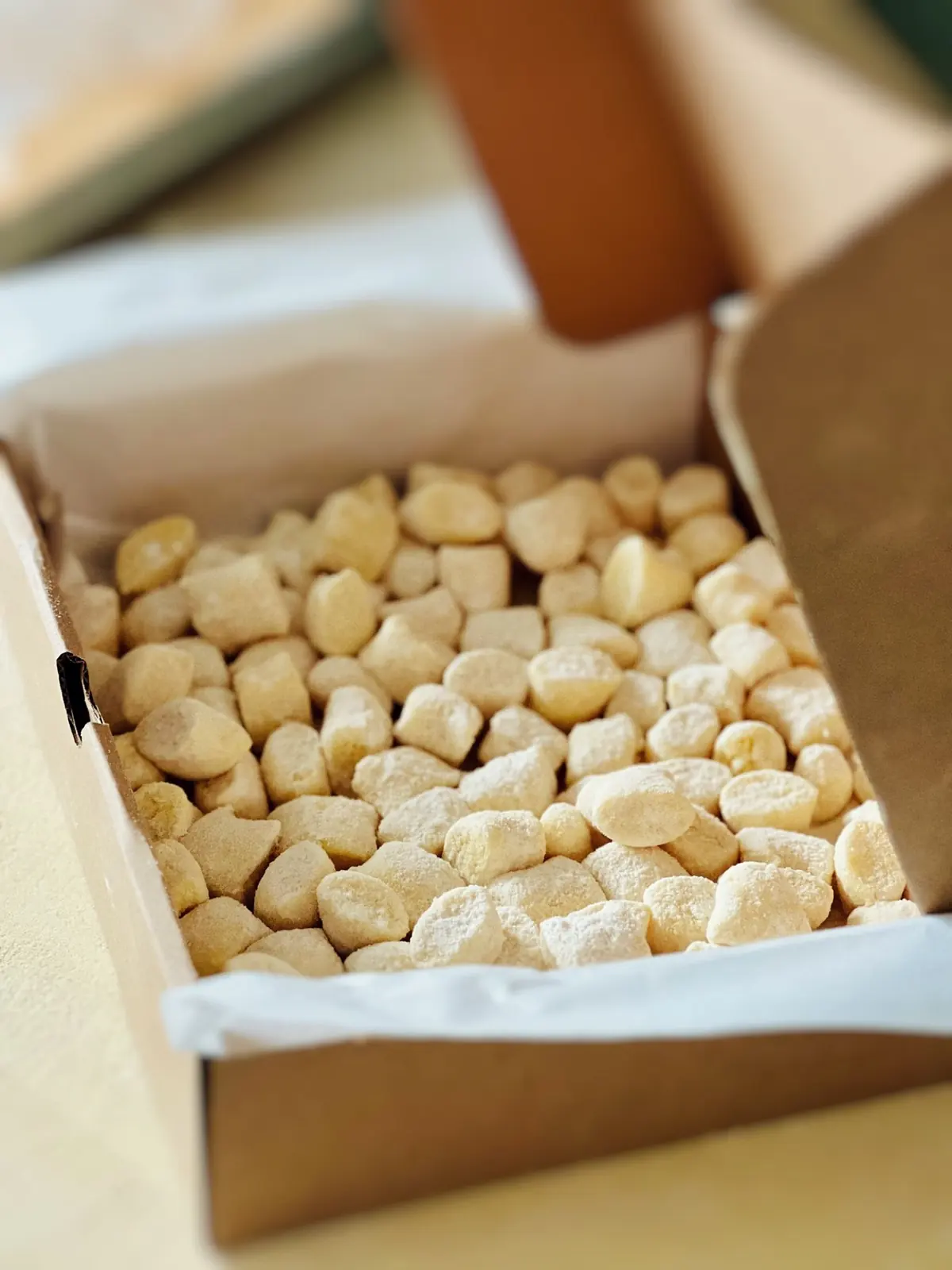 Tavă de gnocchi proaspeți